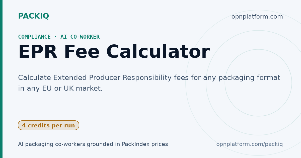 EPR Fee Calculator — EPR fee calculation across EU, UK, USA, Canada ...